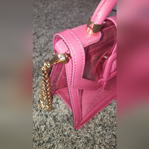 MMS Design Studio | Transparent And Pink Mini Bag with Detachable Strap - Picture 3 of 7